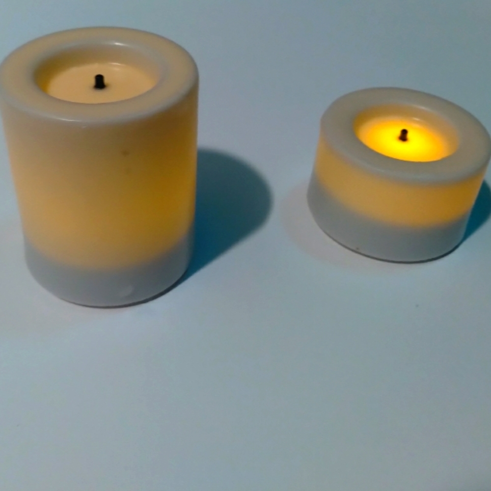 Elegant Cream LED Candle Set of 24 (12)3in & (12)1in